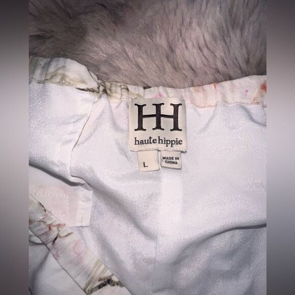 Haute Hippie drawstring silk shorts in floral-print georgette. - Picture 10 of 10